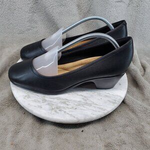Clarks Shoes Womens Size 11 Black Leather Emily 2 Ruby Comfort Pumps